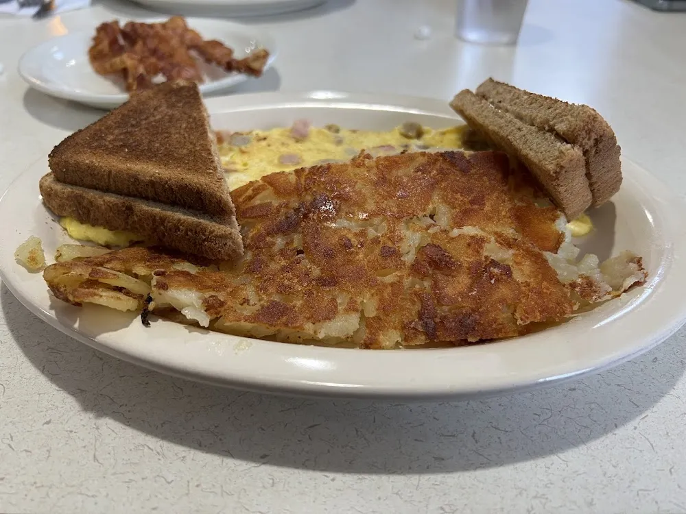 Meat Lovers Omelette with Home Fries